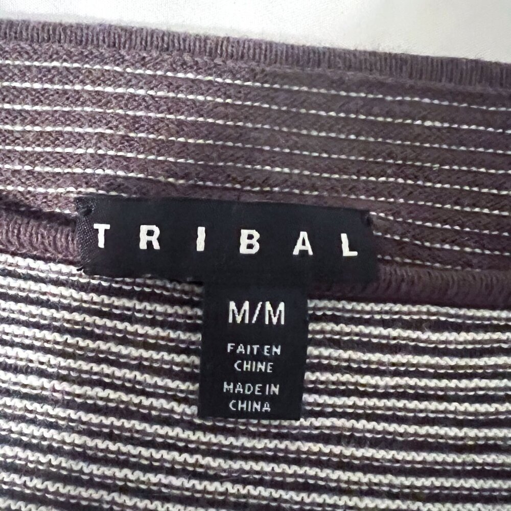Tribal Long Sleeved Dolman Funnel neck split bell cuff Sweater M - Picture 6 of 12